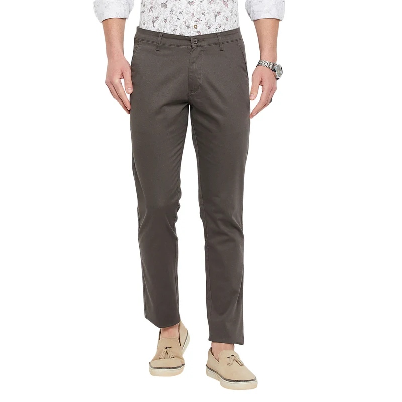 Duke Urban Men Slim Fit Trousers (SDT4582) Military Green / 34 / Solid