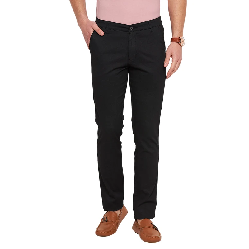 Duke Stardust Men Slim Fit Trousers (SDT4583) Black / 30 / Solid