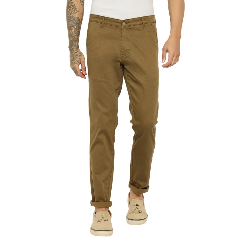 Duke Stardust Men Slim Fit Trousers (SDT4583) Mouse / 38 / Solid
