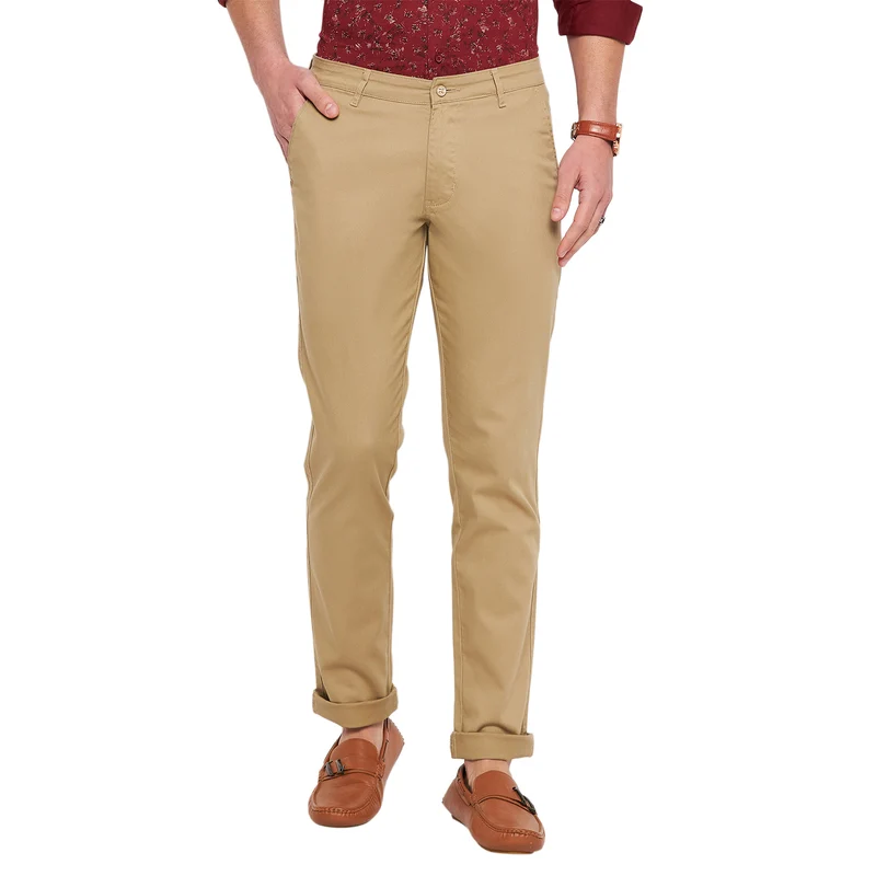 Duke Urban Men Slim Fit Trousers (SDT4584) Fawn / 32 / Solid
