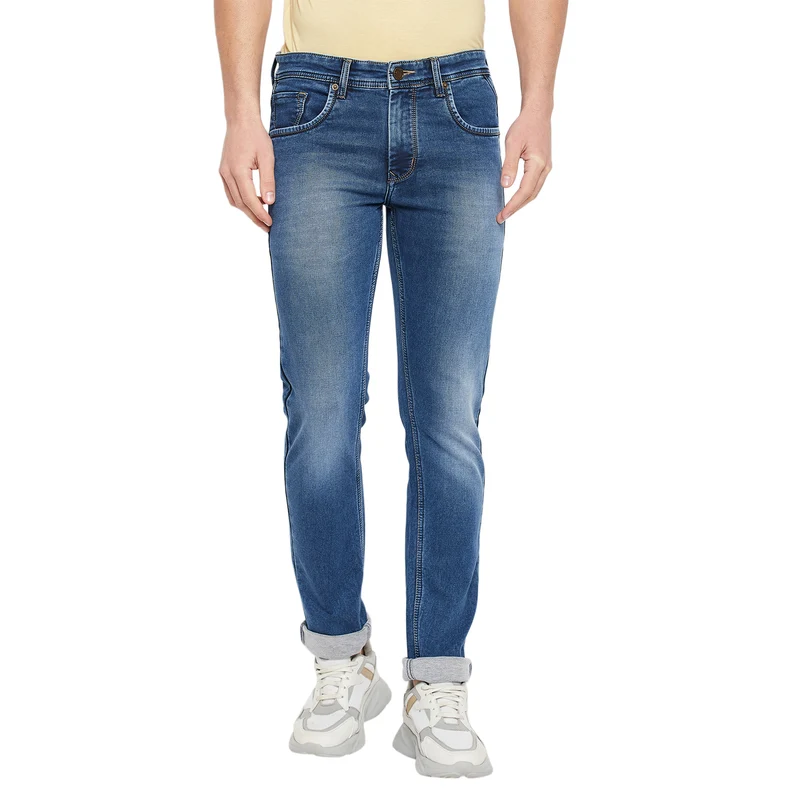 Duke Stardust Men Slim Fit Stretchable Jeans (SDD5505) Blue / 32 / Washed