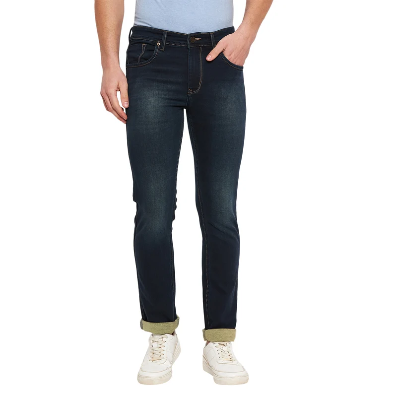 Duke Stardust Men Slim Fit Stretchable Jeans (SDD5505) Carbon Black / 32 / Washed