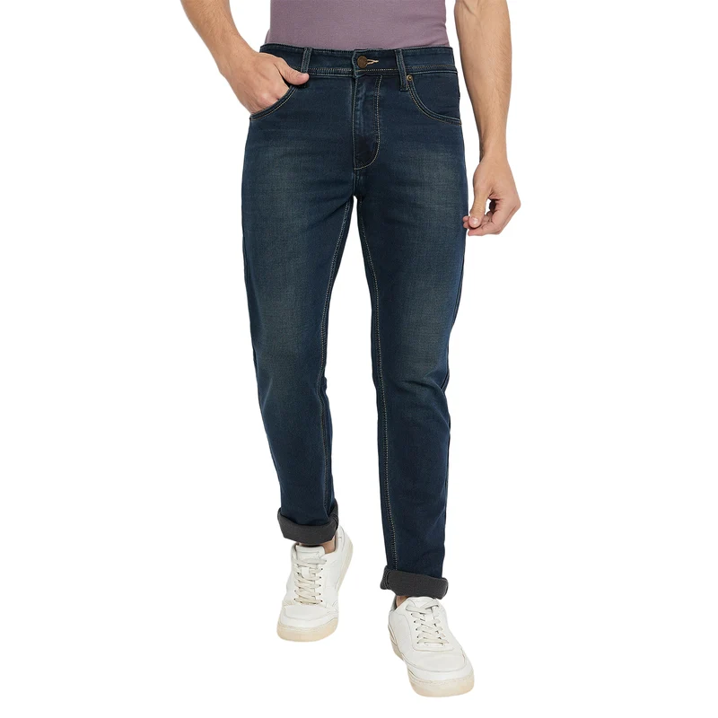 Duke Urban Men Slim Fit Stretchable Jeans (SDD5508) Tint Green / 32 / Washed