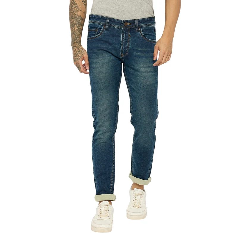 Duke Stardust Men Slim Fit Stretchable Jeans (SDD5510) Blue / 32 / Washed