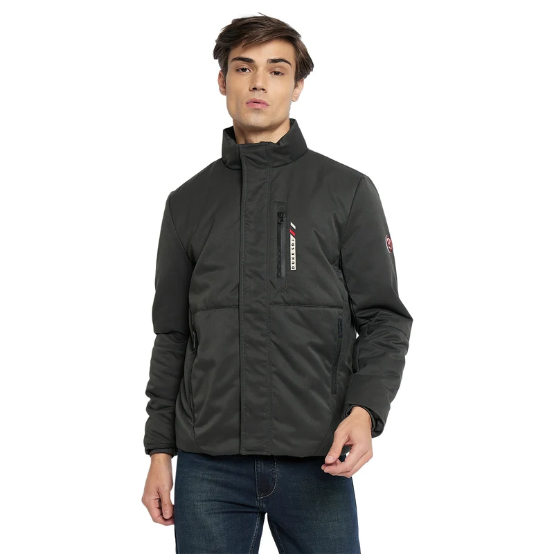 Duke Urban Men Full Sleeve Jacket (SDZ3037) Bottle Green / L / Solid