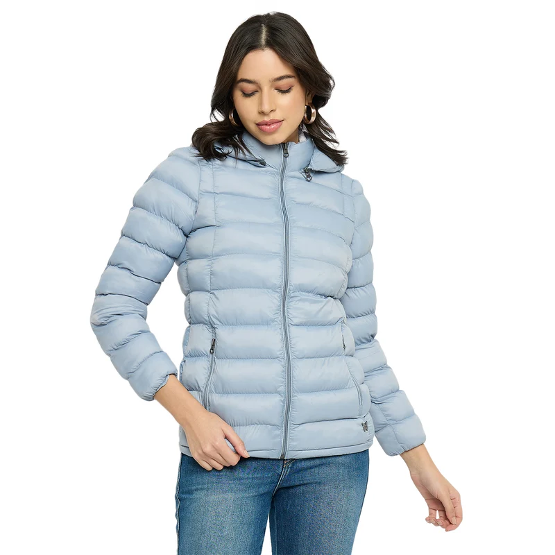 Duke Stardust Women Full Sleeve Jacket (SDZ4029) Sky / XL / Solid