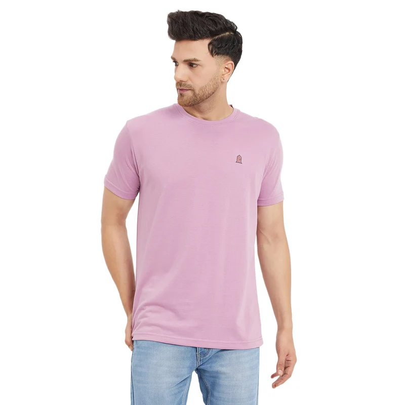 Duke Stardust Men Half Sleeve Cotton T-shirt (ONLF252) Lavender / XL / Solid