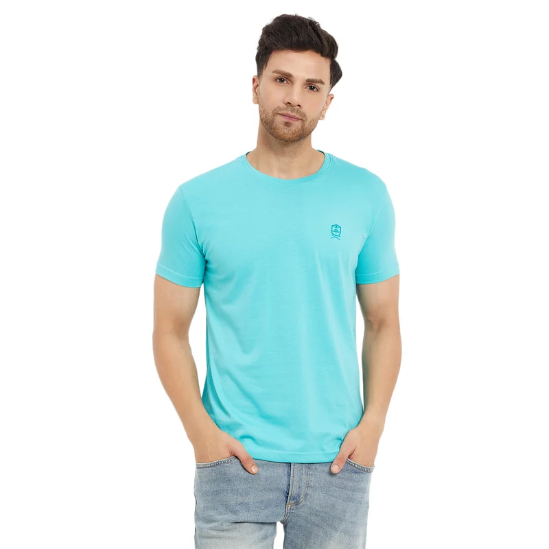Duke Stardust Men Half Sleeve Cotton T-shirt (ONLF252) Sage Green / XL / Solid