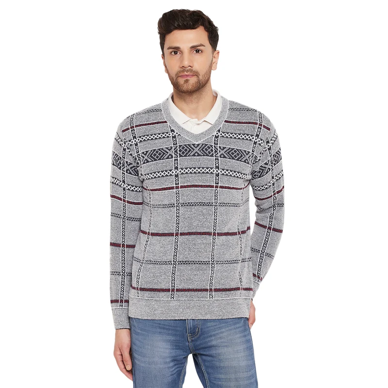 Duke Urban Men Full Sleeve Sweater (SDS2124) Navy Mix / M / Self Design