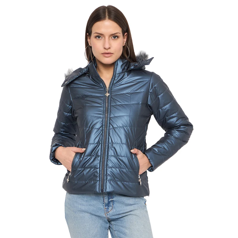 Duke Urban Women Full Sleeve Jacket (SDZ4031) Navy / XXL / Solid