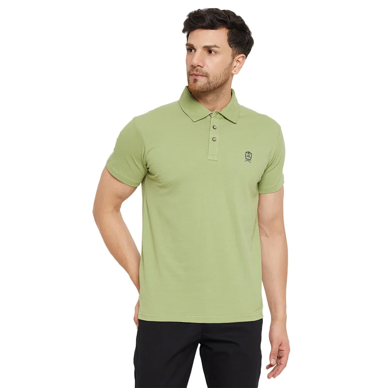 Duke Stardust Men Half Sleeve Cotton T-shirt (ONLF253) L.Olive / L / Solid