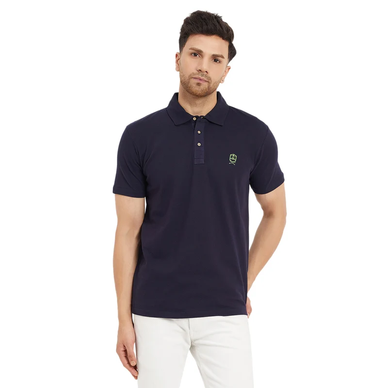 Duke Stardust Men Half Sleeve Cotton T-shirt (ONLF253) Navy / M / Solid