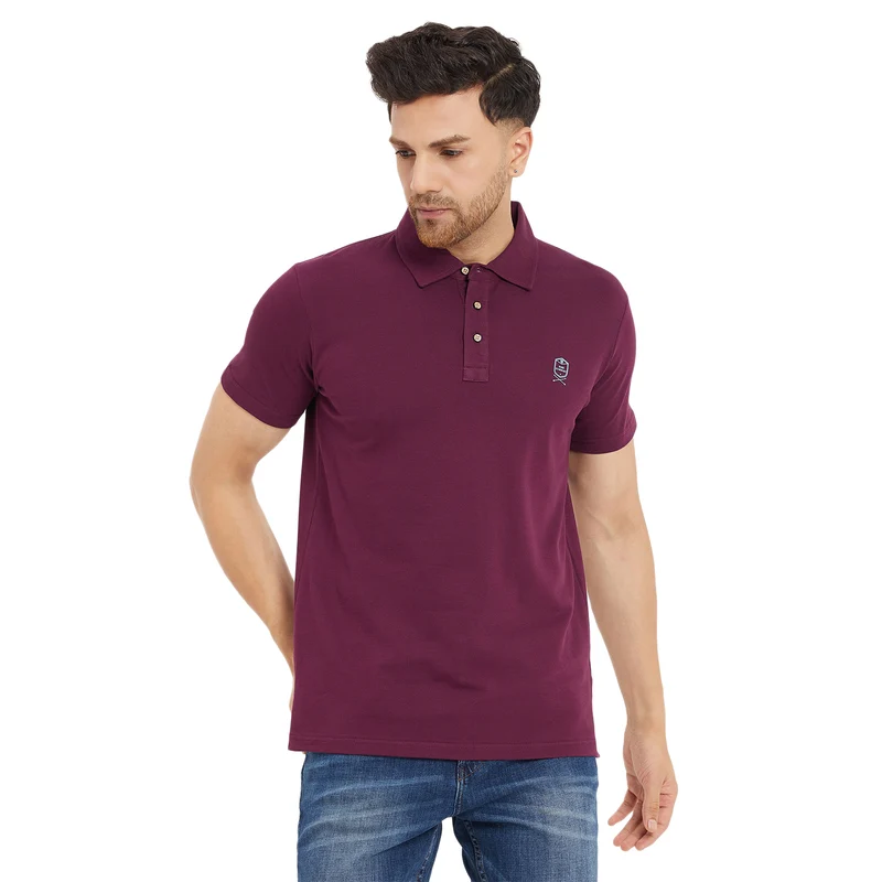 Duke Stardust Men Half Sleeve Cotton T-shirt (ONLF253) Potent Purple / M / Solid