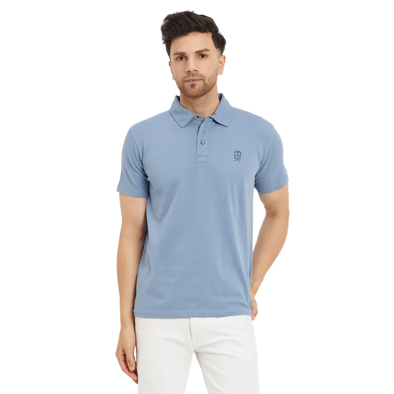 Duke Stardust Men Half Sleeve Cotton T-shirt (ONLF253) Stone Grey / L / Solid
