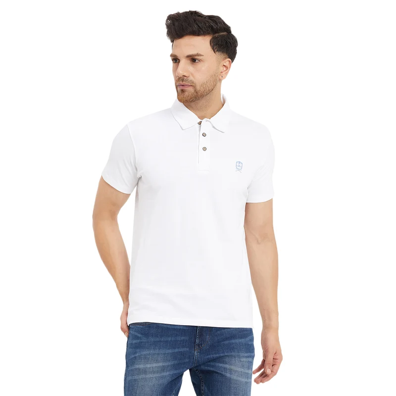 Duke Stardust Men Half Sleeve Cotton T-shirt (ONLF253) White / XXL / Solid