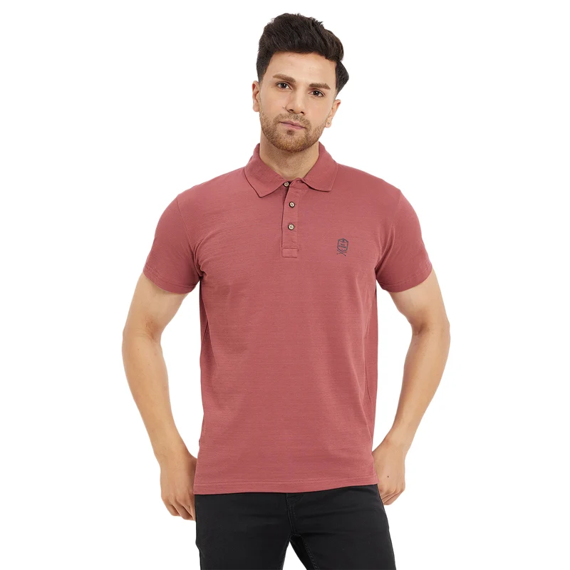 Duke Stardust Men Half Sleeve Cotton T-shirt (ONLF253) Wild Rose / M / Solid