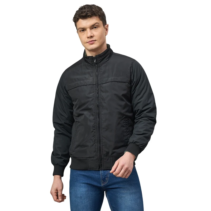 Duke Urban Men Full Sleeve Slim Fit Reversible Jacket (SDZ4081) Black / L / Solid