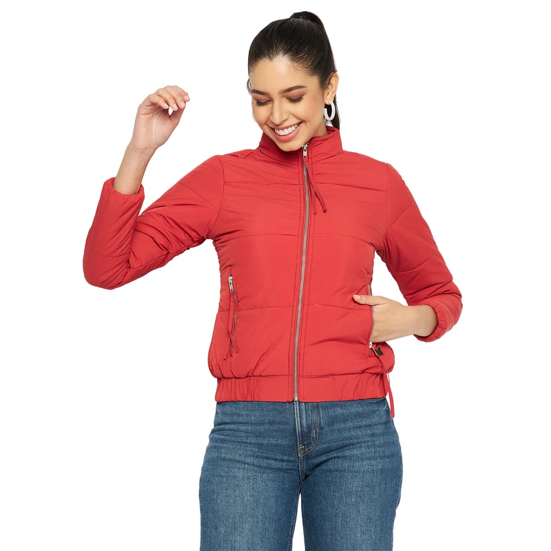 Duke Urban Women Full Sleeve Jacket (SDZ4062) Brick Red / XXL / Solid