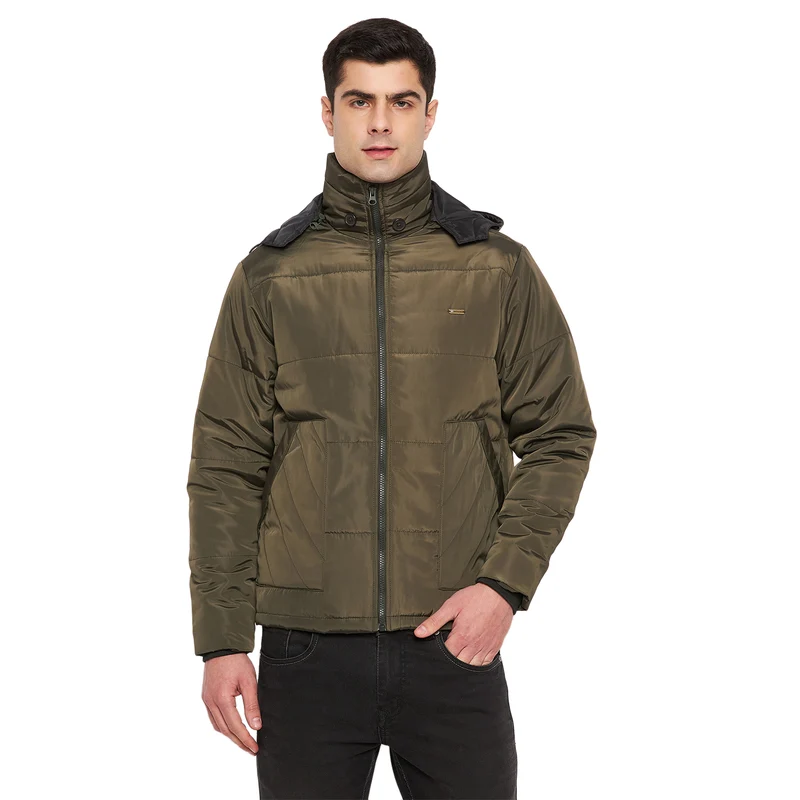 Duke Urban Men Full Sleeve Jacket (SDZ3017) Olive / L / Solid