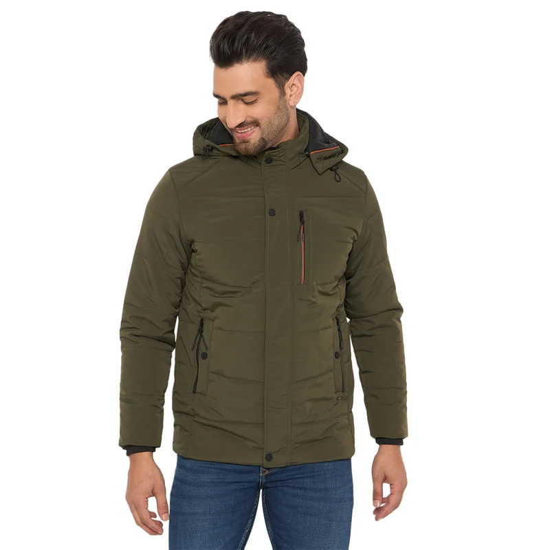 Duke Urban Men Full Sleeve Jacket (SDZ3027) L.Olive / XXL / Solid