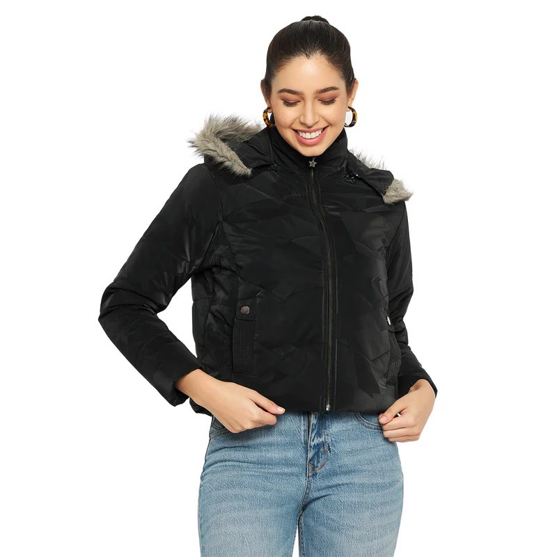 Duke Urban Women Full Sleeve Jacket (SDZ4036) Black / L / Solid