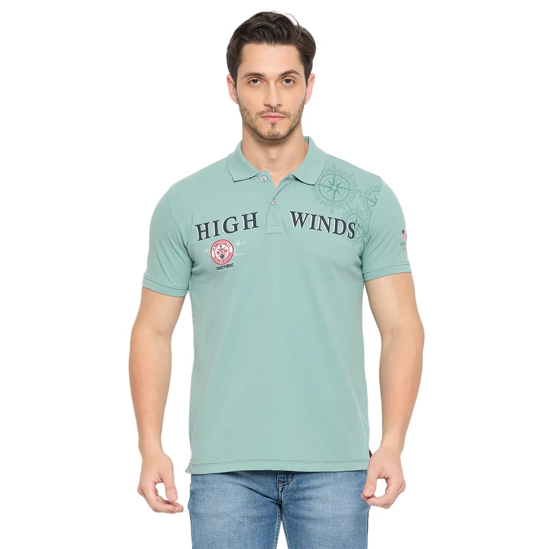 Duke Urban Men Half Sleeve Cotton T-shirt (LF7107) Pine / L / Printed