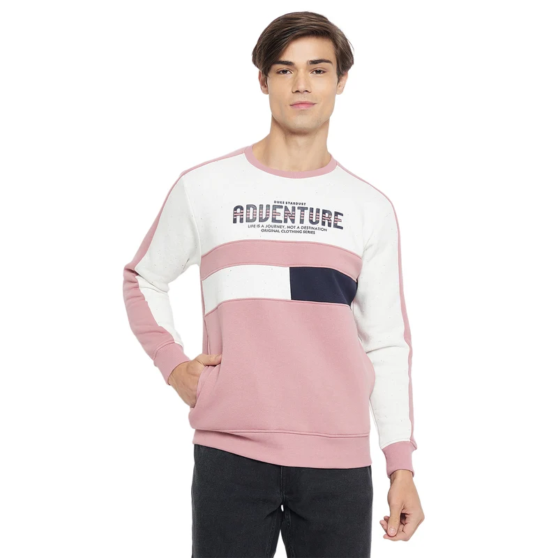 Duke Urban Men Round Neck Sweatshirt (LF6283) S / Mineral / Printed