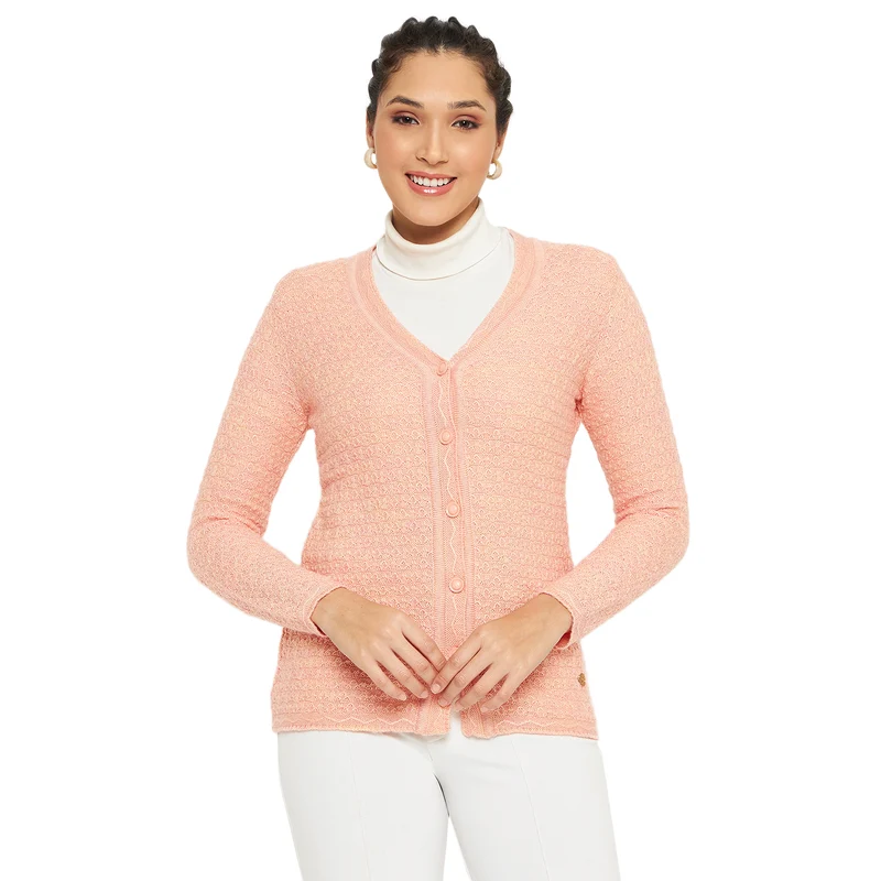 Duke Urban Women Full Sleeve Cardigan (SDS1146) Cotton Candy / XXL / Self Design