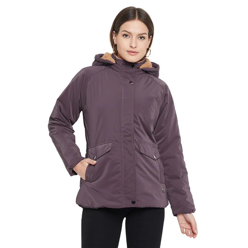 Duke Urban Women Full Sleeve Jacket (SDZ4009) Purple / L / Solid