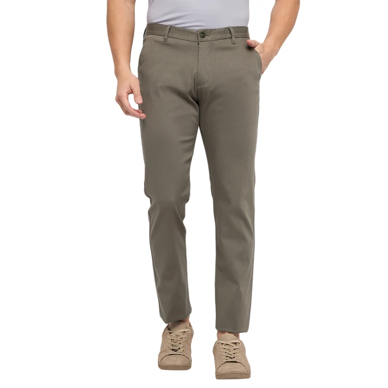 Duke Urban Men Flatfront Narrowfit Chinos Trousers (SDT4596) L.Olive / 32 / Solid