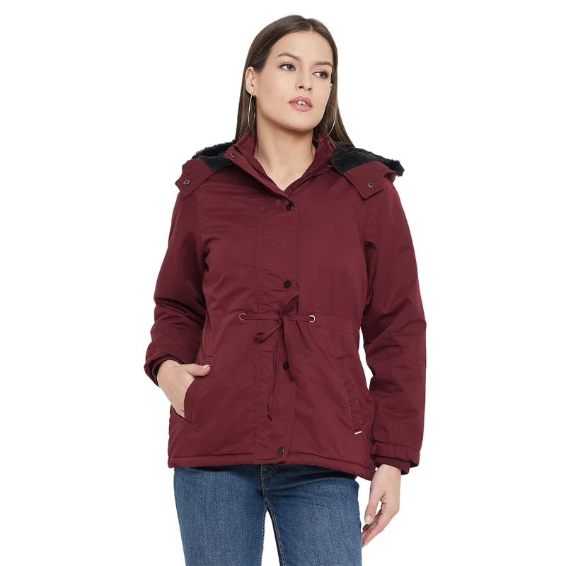 Duke Urban Women Full Sleeve Jacket (SDZ4095) Maroon / L / Solid
