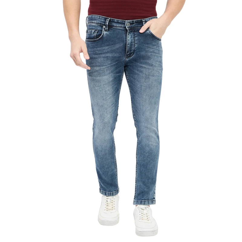 Duke Urban Men Smart Fit Stretchable Jeans (SDD5598) Grey Blue / 30 / Washed