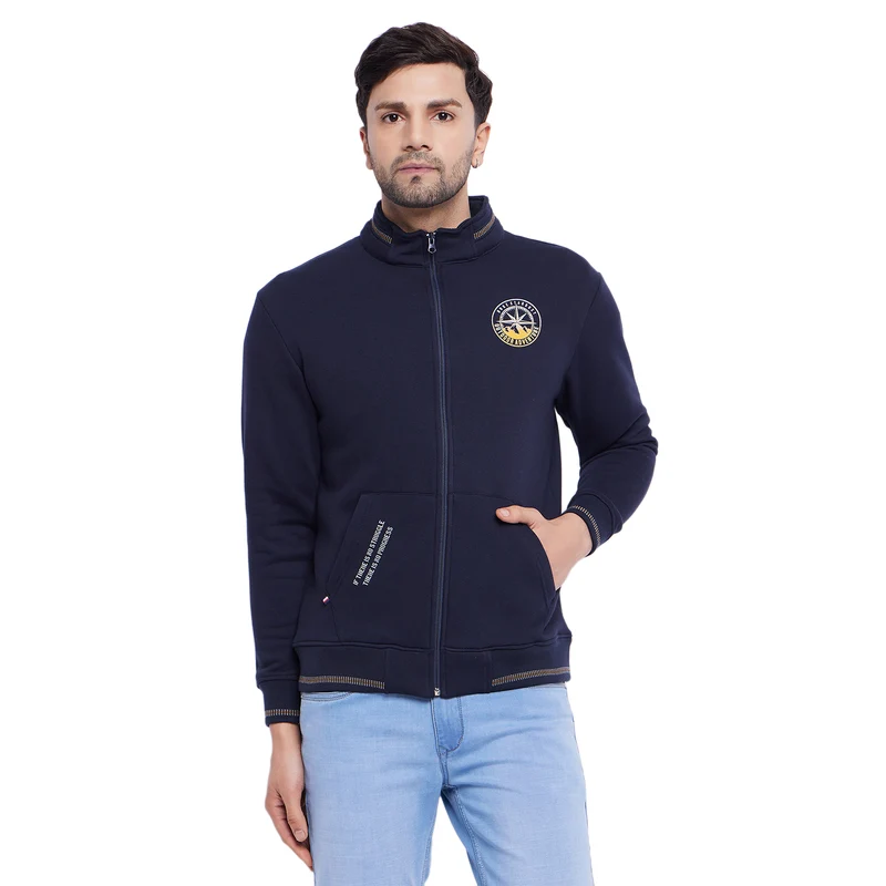 Duke Urban Men Zipper Sweatshirt (LF6303) 3XL / Navy / Solid