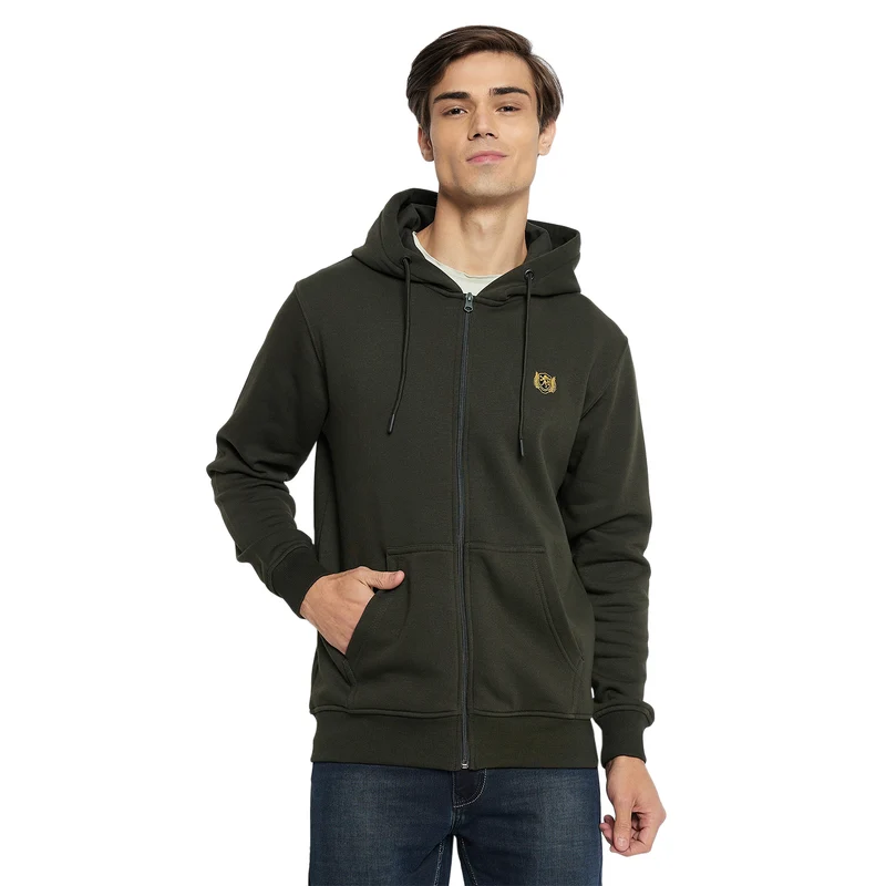 Duke Urban Men Zipper Sweatshirt (LF6296) XXL / Military / Solid