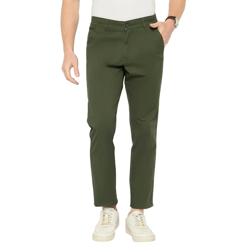 Duke Urban Men Chinos Trousers (SDT4602) Forest Green / 42 / Solid