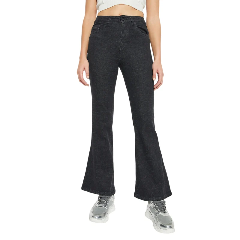 Duke Urban Women Boot Cut Stretchable Jeans (SDD6745) Black / 28 / Washed