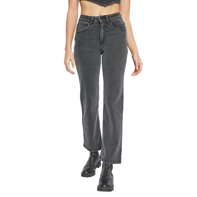 Duke Urban Women Straight Fit Stretchable Jeans (SDD6748) Carbon Black / 28 / Washed