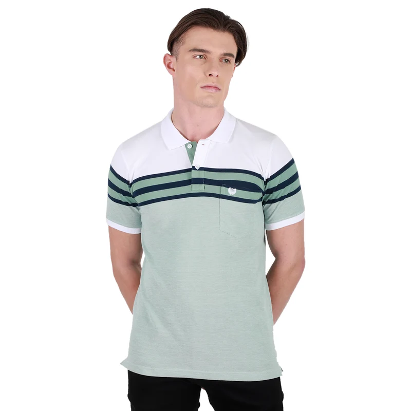 Duke Stardust Men Half Sleeve Cotton Tshirt (LF5883) Sage Green / XL / Solid