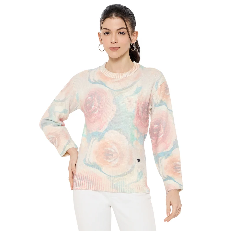 Duke Urban Women Full Sleeve Top (SDS1248) Cream / XL / Self Design