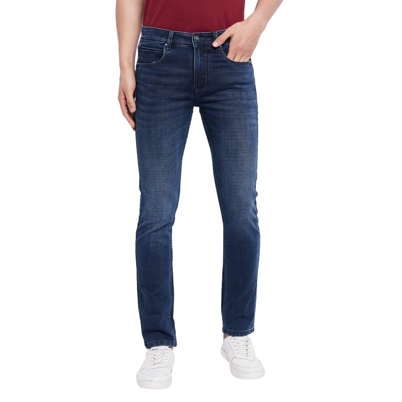 Duke Urban Men Slim Fit Stretchable Jeans (SDD5628) Deep Indigo / 34 / Washed
