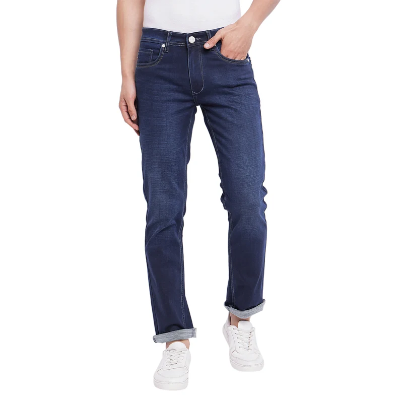 Duke Urban Men Slim Fit Stretchable Jeans (SDD5637C) D.Blue / 32 / Washed