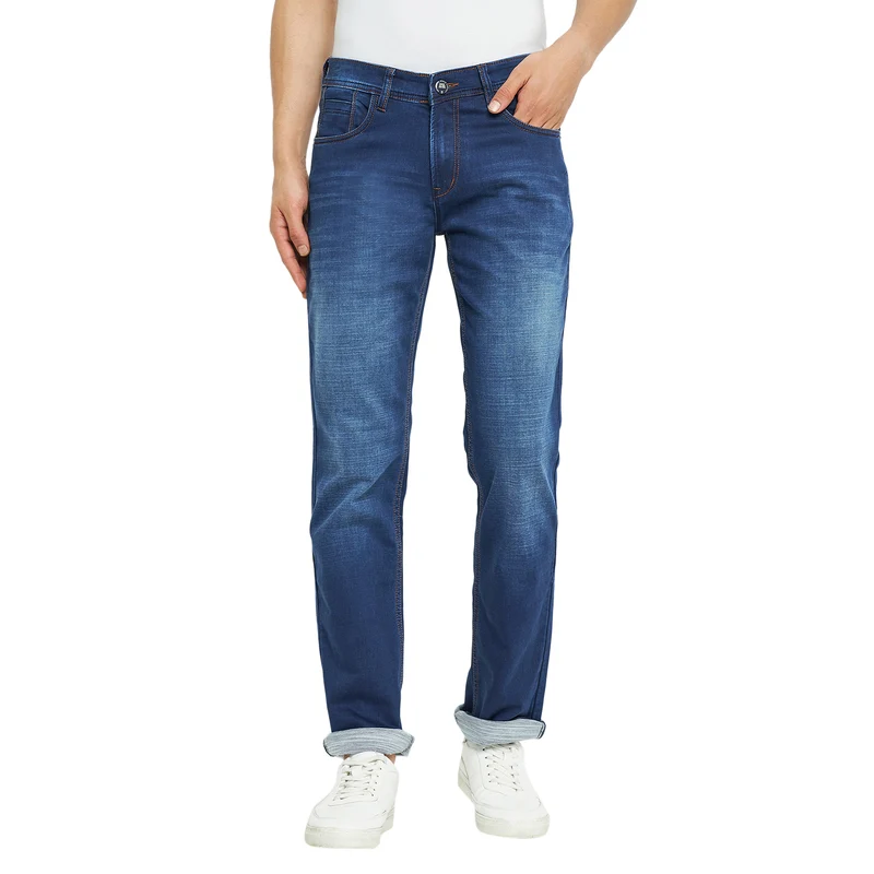 Duke Urban Men Slim Fit Stretchable jeans (SDD5639C) Blue / 36 / Washed