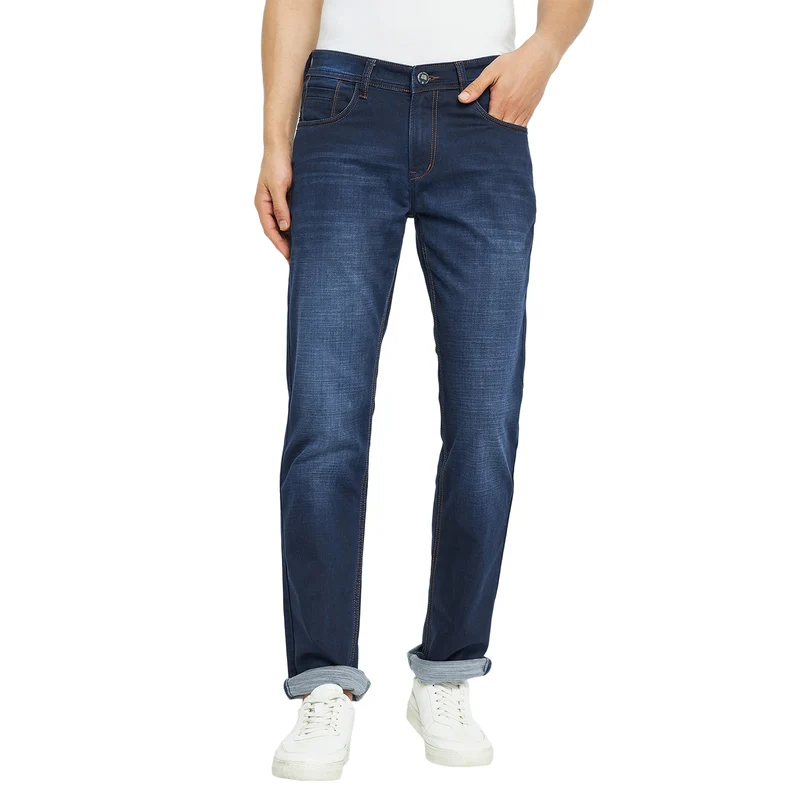 Duke Urban Men Slim Fit Stretchable jeans (SDD5639C) Deep Indigo / 36 / Washed