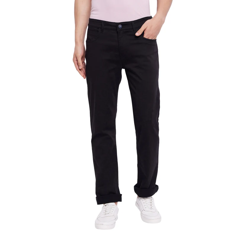 Duke Stardust Men Slim Fit Stretchable Jeans (SDD5636C) Jet Black / 30 / Washed