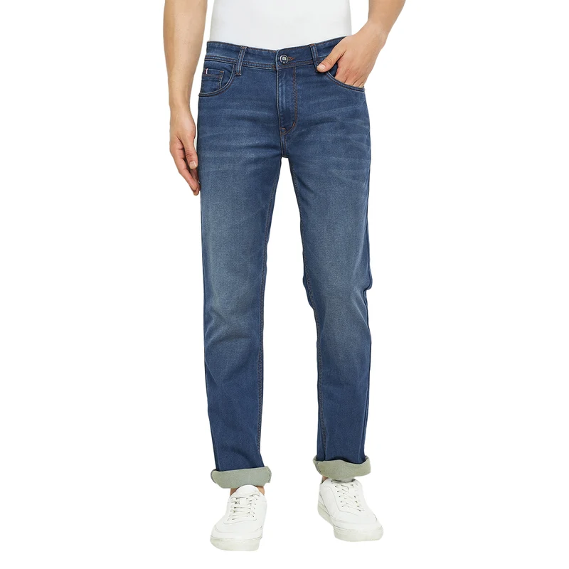 Duke Urban Men Slim Fit Stretchable jeans (SDD5641C) Tint Khaki / 30 / Washed