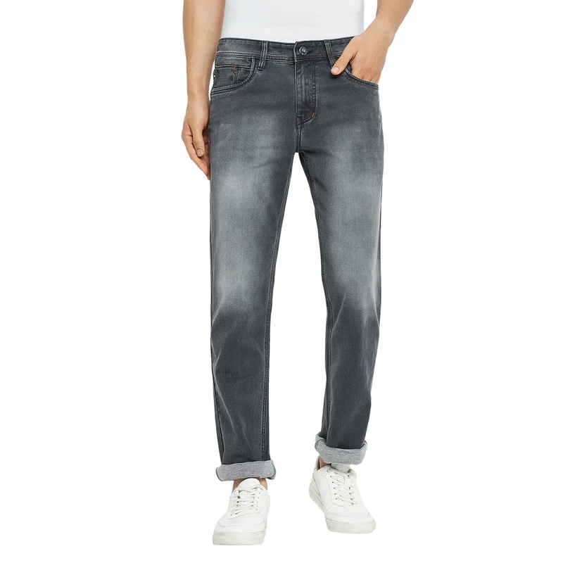 Duke Urban Men Slim Fit Stretchable jeans (SDD5642C) Grey / 38 / Washed