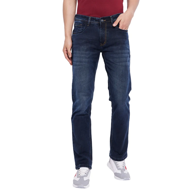 Duke Urban Men Slim Fit Stretchable jeans (SDD5644C) Tint Khaki / 34 / Washed