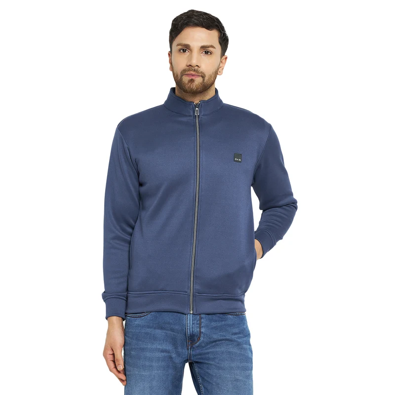 Duke Urban Men Zipper Sweatshirt (LF6333) Air Force / XXL / Solid