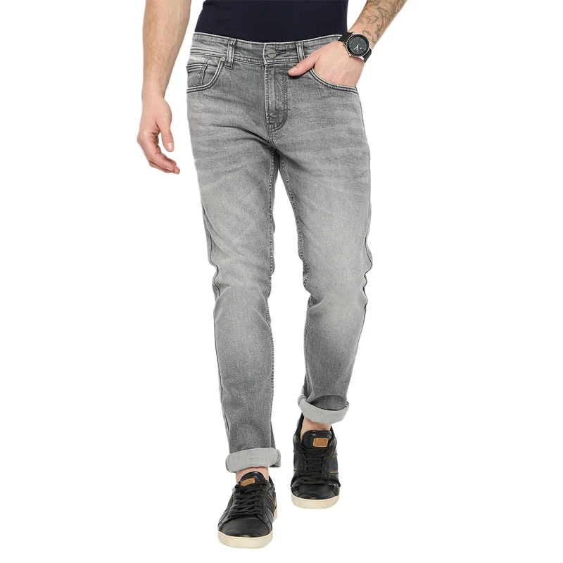 Duke Urban Men Slim Fit Stretchable Jeans (SDD5545) D.Grey / 36 / Washed