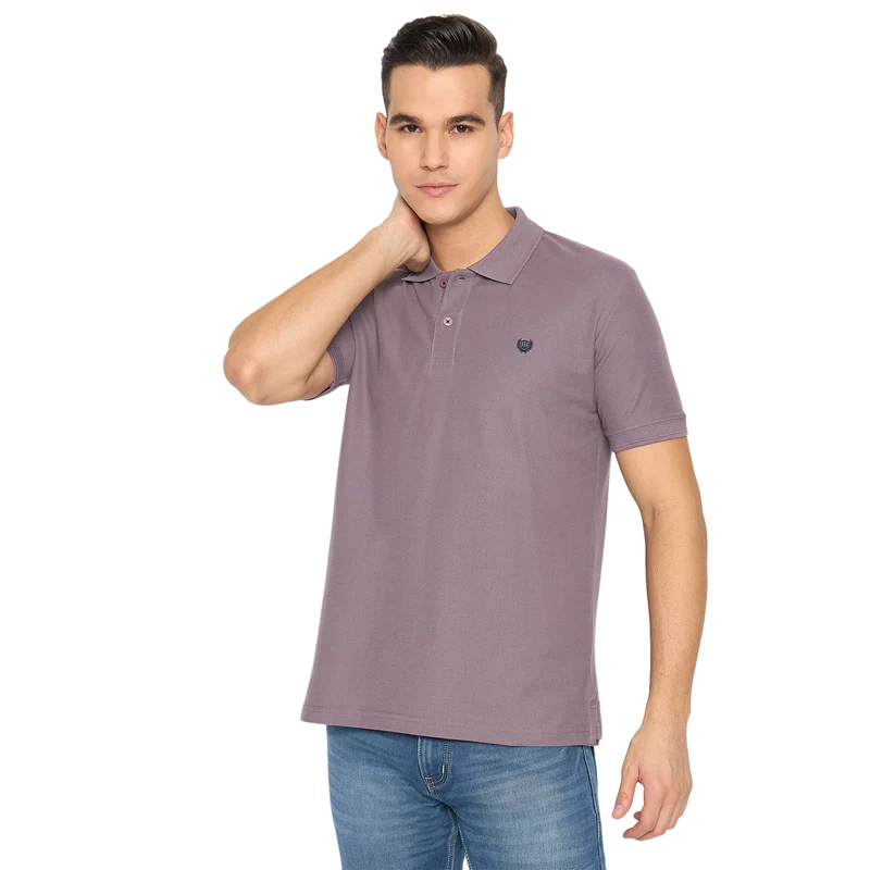 Duke Urban Men Half Sleeve Cotton T-shirt (SD56) Dusty Mauve / XXL / Solid